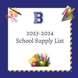 School Supplies List 2023-2024 